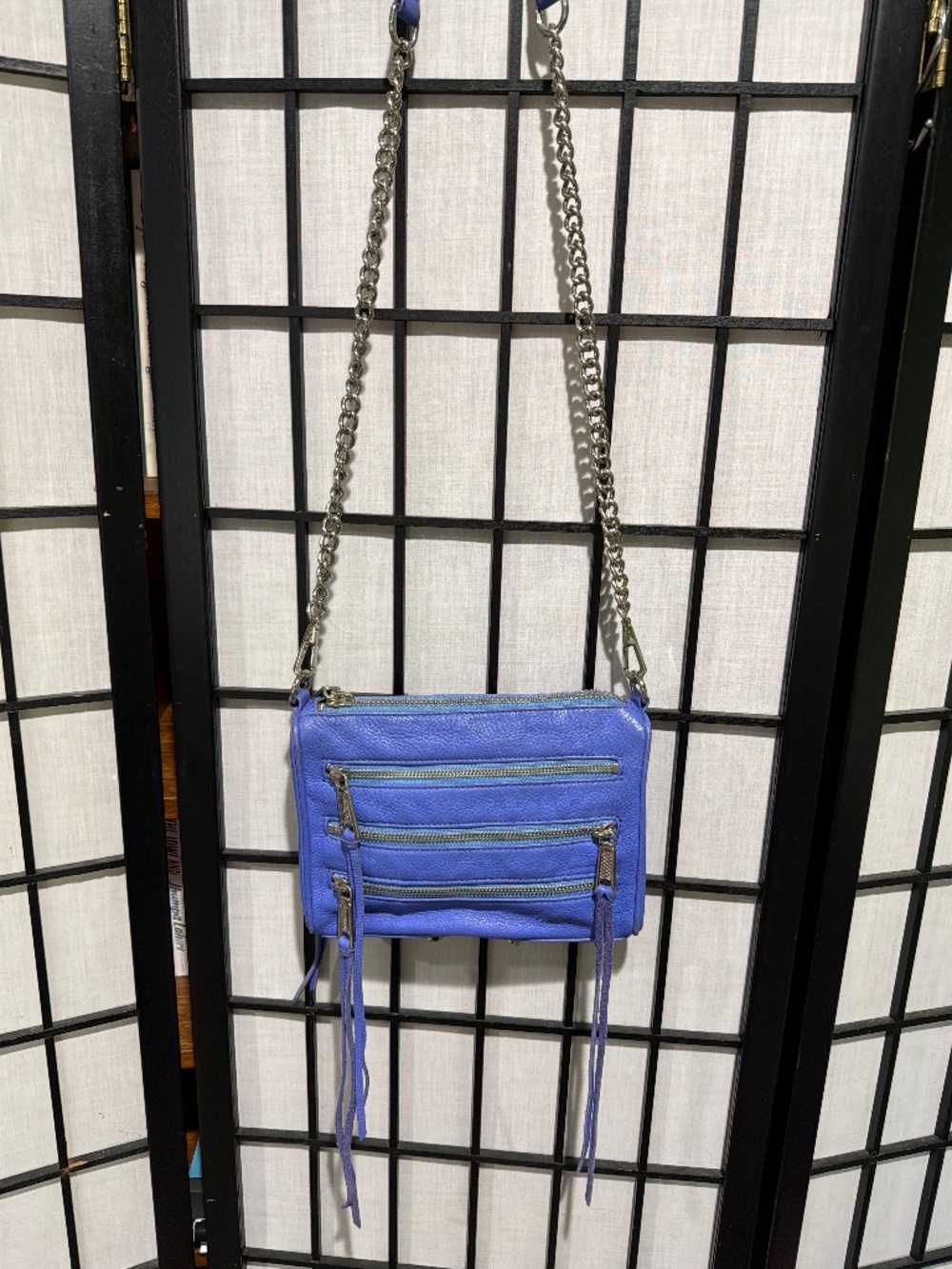 Rebecca Minkoff Designer Cross Body Purse with Fringe 3 Front Pockets
